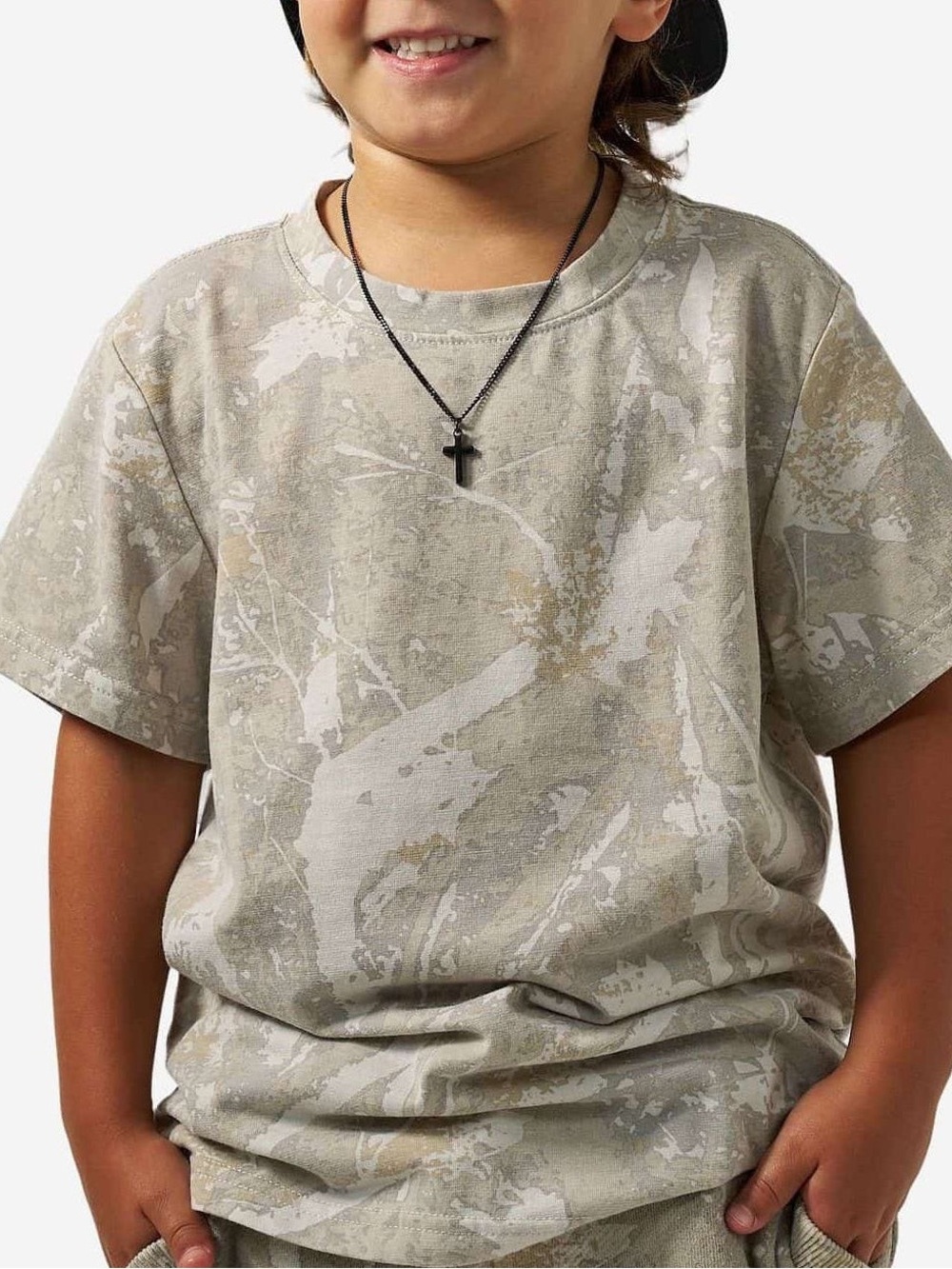 BURLEBO VINTAGE WASHED TEE, DRIFTER CAMO – 2T